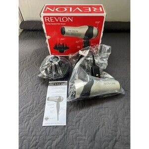 Revlon 1875w Volumizing Turbo Speed Hair Dryer w/Diffuser NEW Open Box Beauty